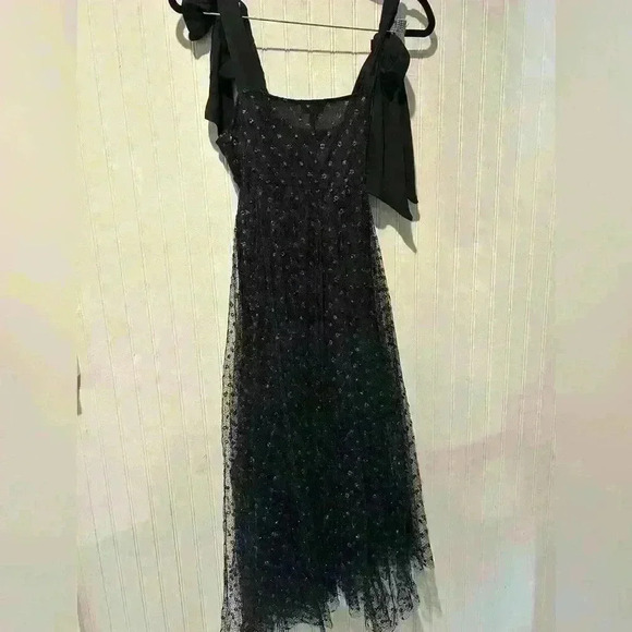Delfi collective tie strap sheer whimsigoth witchy romantic midi dress sz. Small - Picture 3 of 8